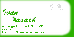 ivan masath business card